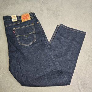 Levi's Men's Big & Tall 505 Regular Fit Jeans 44W x 32L Dark Stonewash Stretch